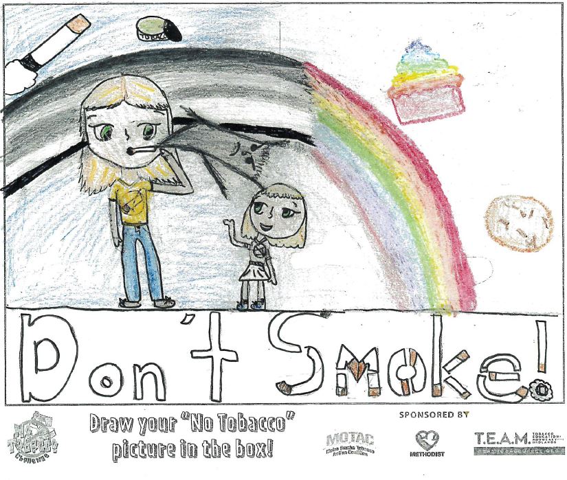 Sarah Pearson's "No Tobacco Challenge" artwork