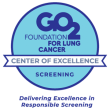 GO2 Foundation for Lung Cancer Center of Excellence for Screening badge