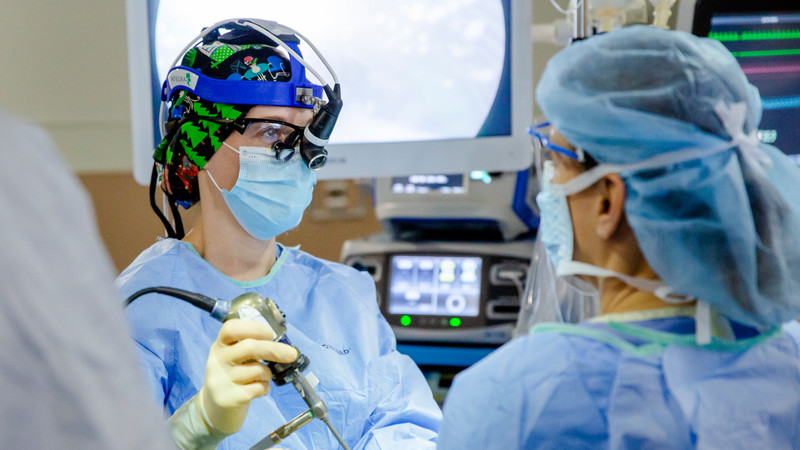 Methodist Physicians Clinic Cardiothoracic surgeon Dr. HelenMari Merritt-Genore performs a surgical ablation – the first part of the convergent procedure – on a 55-year-old patient with persistent AFib.