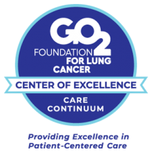 Lung Cancer Care Continuum Center of Excellence by the GO2 Foundation for Lung Cancer badge